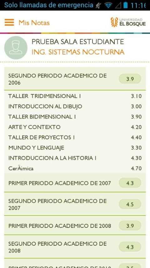 Universidad El Bosque screenshot 1