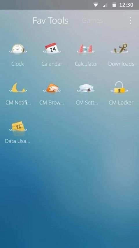 Swimming CM Launcher theme screenshot 1