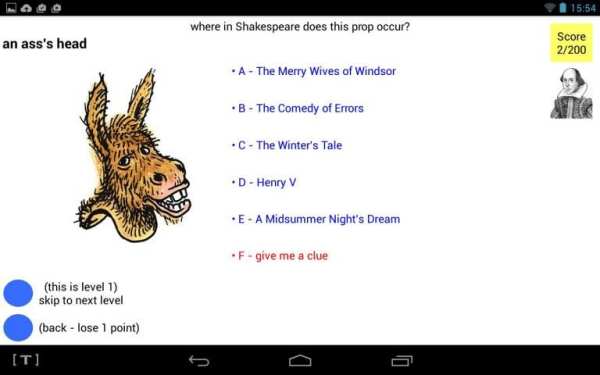 Shakespeare Props Quiz स्क्रीनशॉट 3