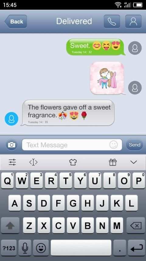Emoji Keyboard-Classic Blue6 6 تصوير الشاشة