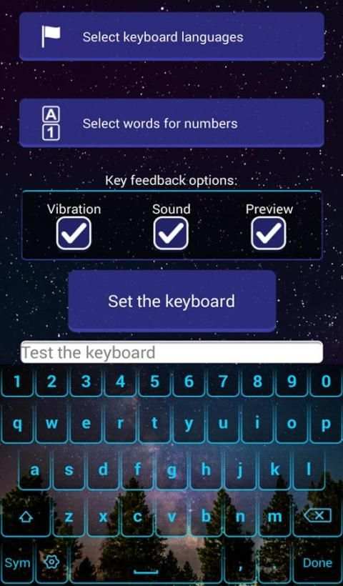 Starry Sky Keyboard Changer screenshot 1