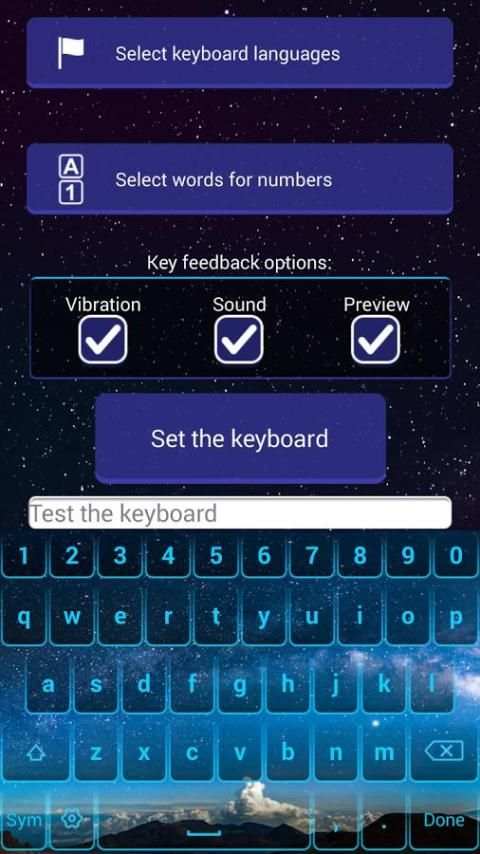 Starry Sky Keyboard Changer screenshot 7