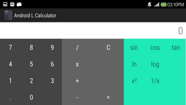 Android L Calculator screenshot 1