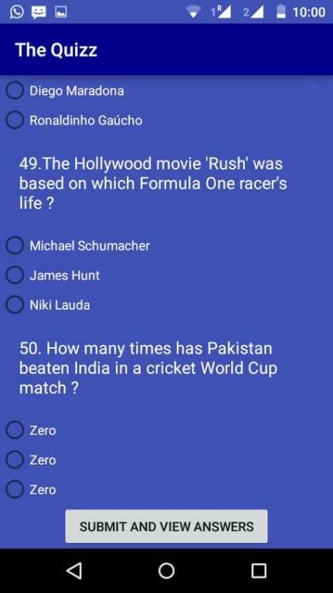 Quizz screenshot 2