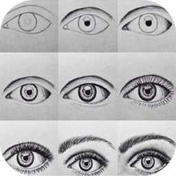 عيون رسم تعليمي أيقونة