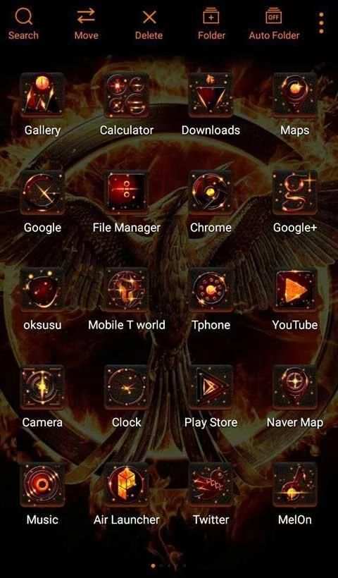 HD Fire Mockingbird thema screenshot 1