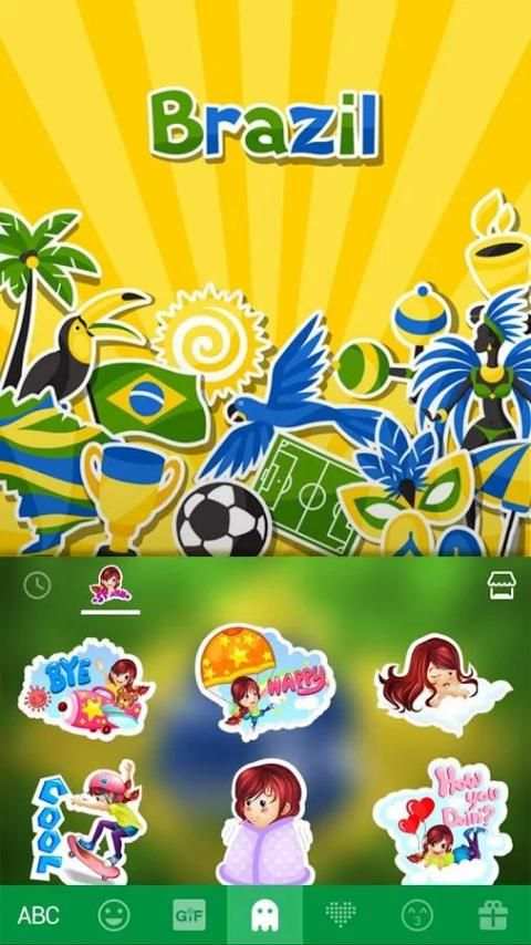 Brazil Emoji Kika Keyboard screenshot 4