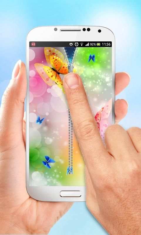 Butterfly Zipper Lock Screen screenshot 2