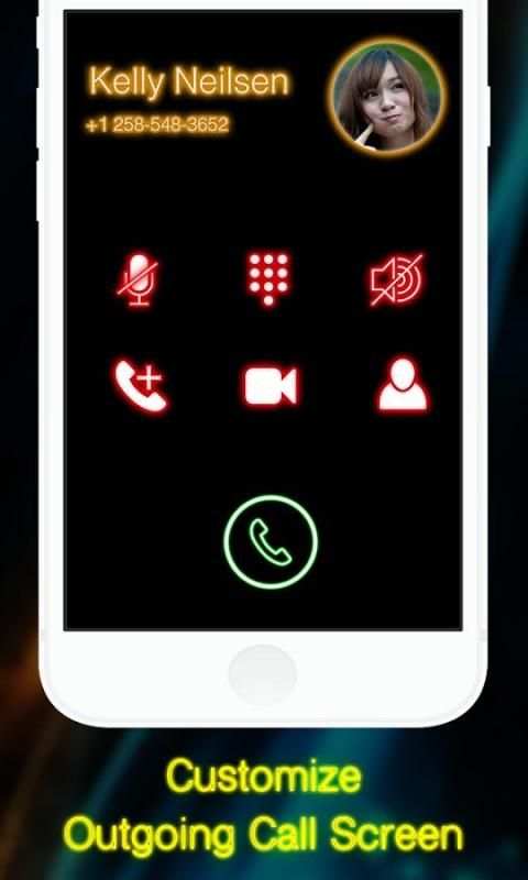 Neon Caller Screen + Dialer 7 تصوير الشاشة