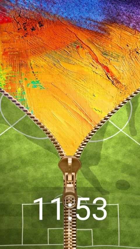 Football Zipper Lock Screen 1 تصوير الشاشة