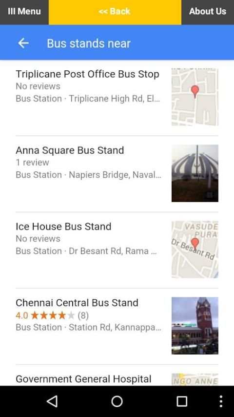 Bus Stands Finder screenshot 1