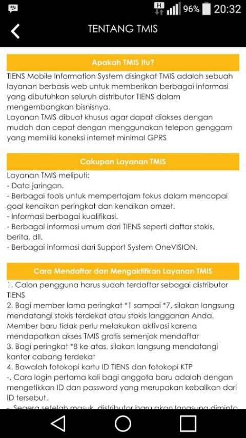 TMIS Apps untuk Android 1 تصوير الشاشة