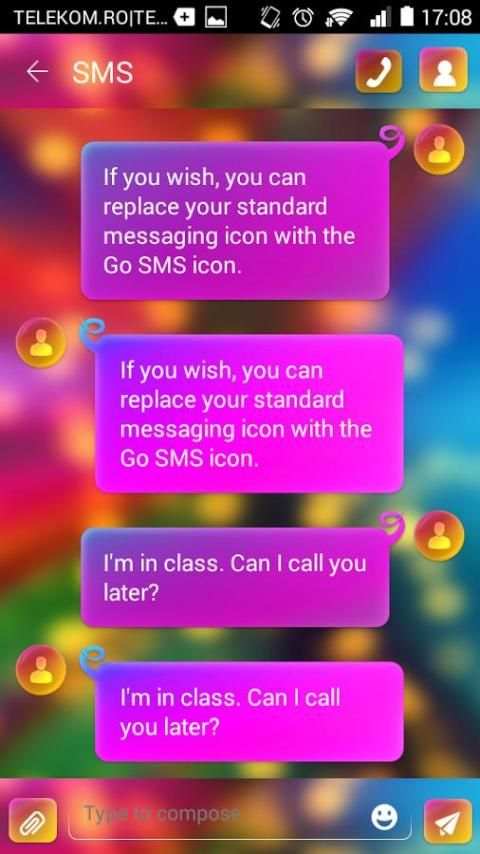 GO SMS Color Flash screenshot 1