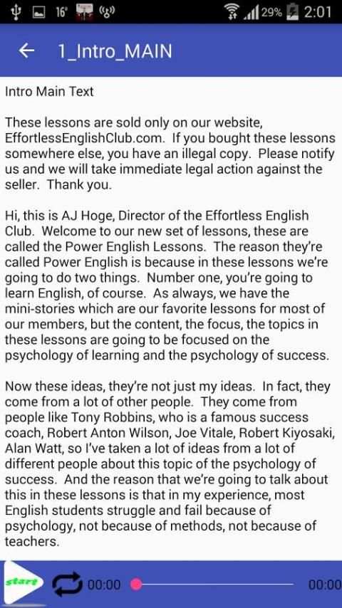 Effortless English screenshot 1