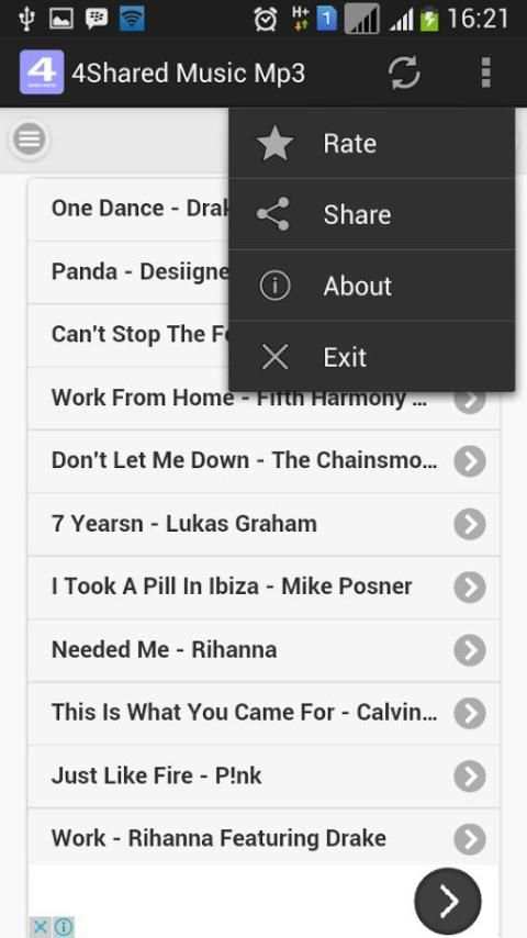 4Shared Music Mp3 screenshot 1