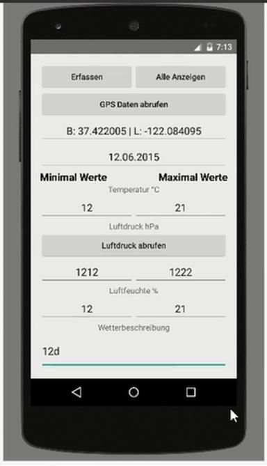 WISS Wetter APP screenshot 2