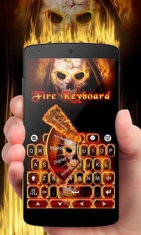 Fire Soul GO Keyboard Theme 7 تصوير الشاشة