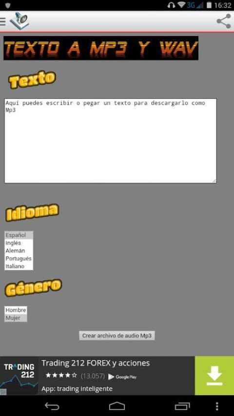 Texto a Mp3 y Wav скриншот 3