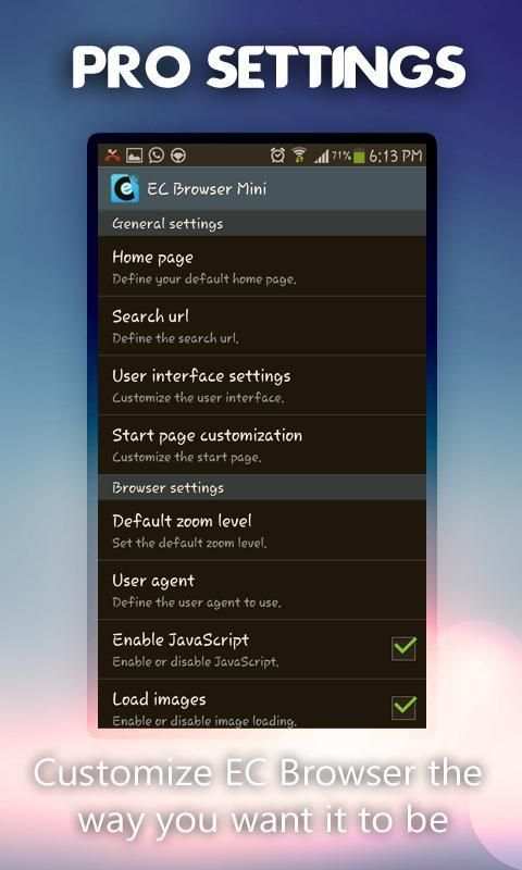 EC Browser Mini - Super Fast स्क्रीनशॉट 1