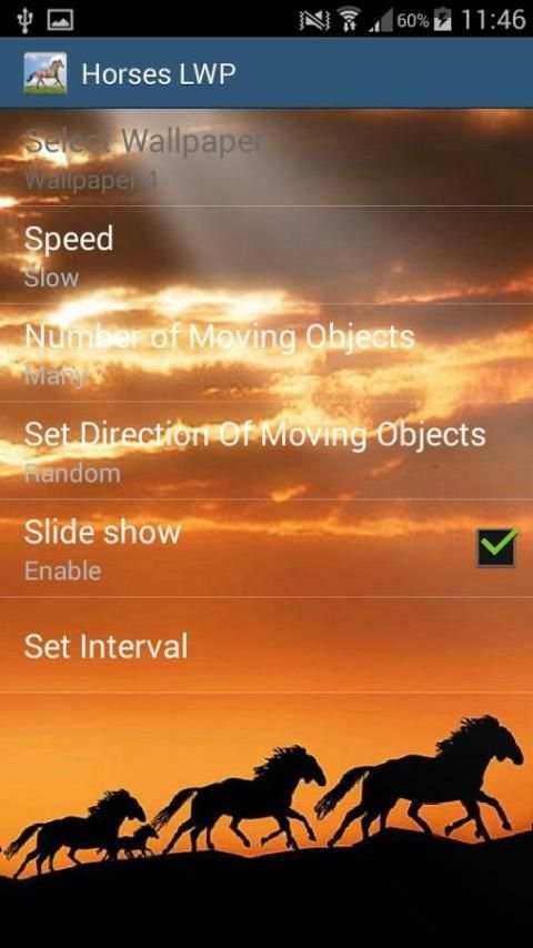 Horses Live Wallpaper 7 تصوير الشاشة