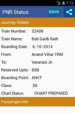 PNR Status App Indian Railway 3 تصوير الشاشة