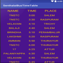 Bus Time Table Sentharapatti иконка