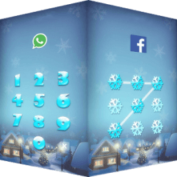 AppLock theme snow sky screen أيقونة