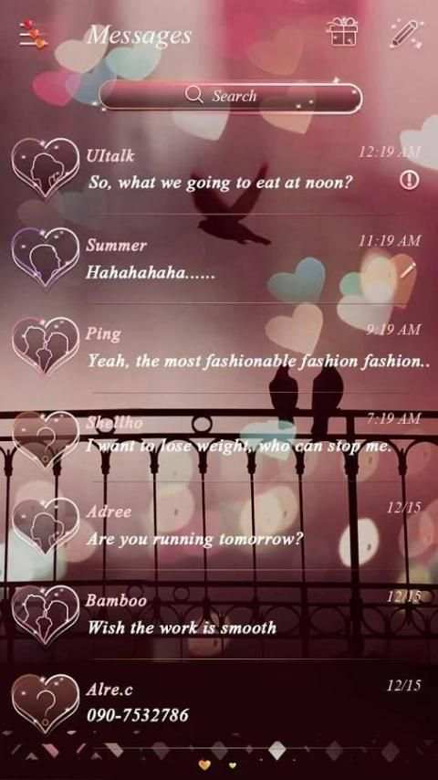 Tema SMS Romantis screenshot 4
