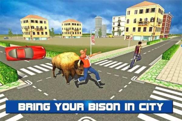 Angry Bison Attack in City 3D screenshot 9