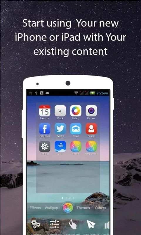 Launcher style iOS 8 1 تصوير الشاشة