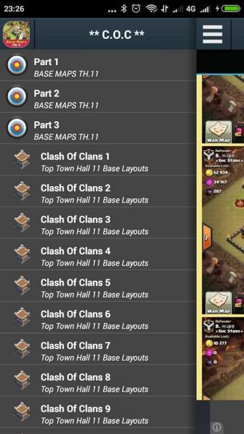 Base Maps TH11 COC screenshot 2