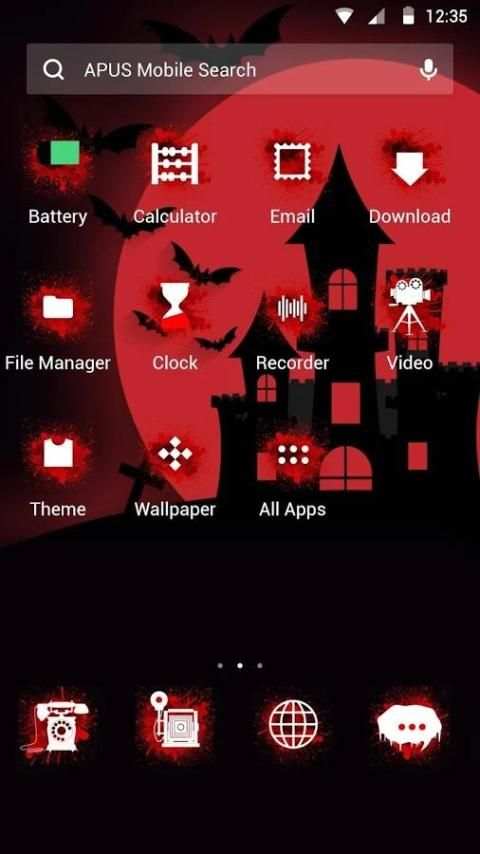 Vampire night theme for APUS скриншот 2