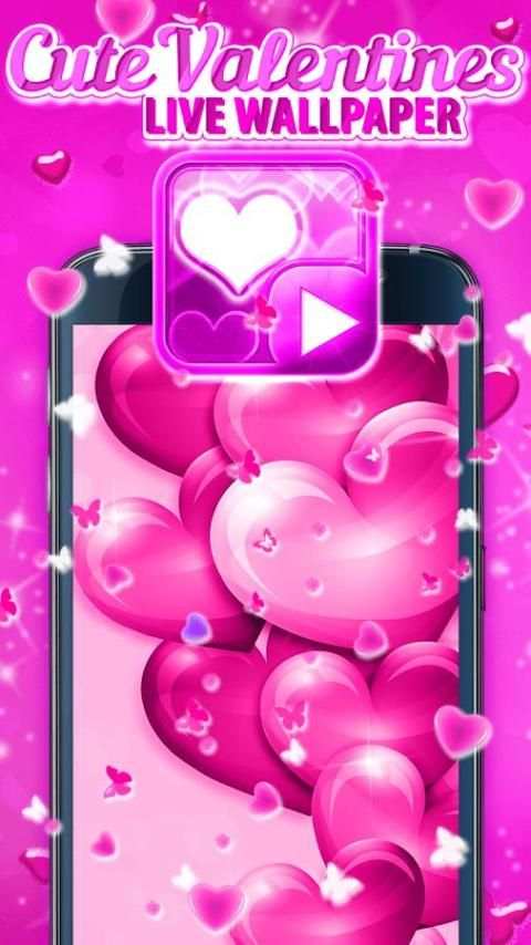 Cute Valentines Live Wallpaper स्क्रीनशॉट 3