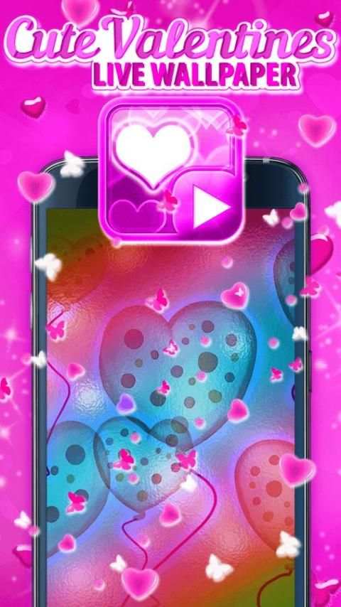 Cute Valentines Live Wallpaper स्क्रीनशॉट 4