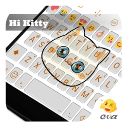 Funny Kitty Eva Emoji Keyboard आइकन