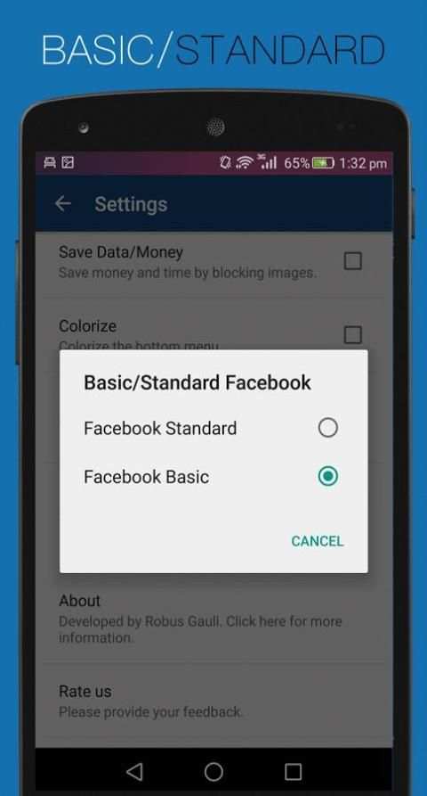 Basic For Facebook -Save Money 1 تصوير الشاشة