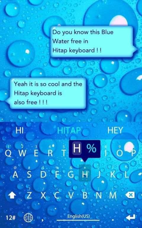 Blue water for Hitap Keyboard скриншот 2