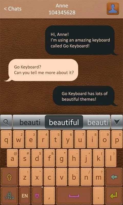 Leather GOKeyboard Theme Emoji screenshot 2