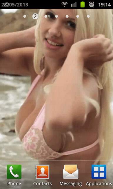Sexy Bikini Blonde Girl LWP screenshot 1