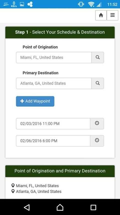 Samson Trailways Android App 6 تصوير الشاشة