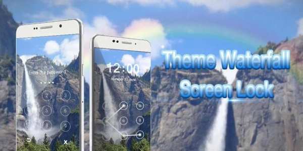 Kunci layar Tema Waterfall screenshot 4