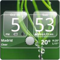 Sense Analog Glass Clock 4x2 on 9Apps