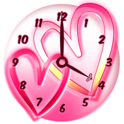 Hearts Clock Widget أيقونة