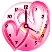 Hearts Clock Widget on 9Apps