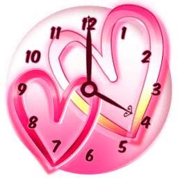Hearts Clock Widget 1.0