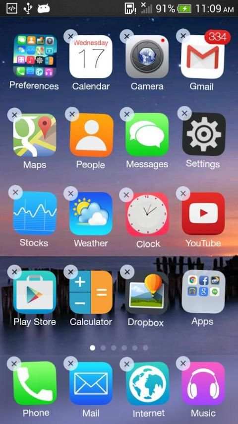 OS Launcher X Pretty 1 تصوير الشاشة