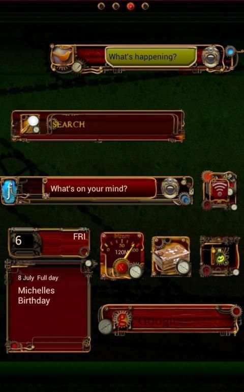 Steampunk Go Launcher Ex Theme скриншот 2