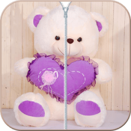 Teddy Bear Zipper screen Lock иконка