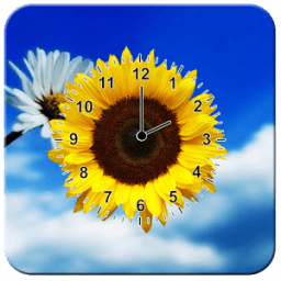 Flower Clock live Wallpaper أيقونة