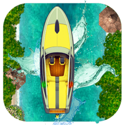 Turbo boat river racing icon